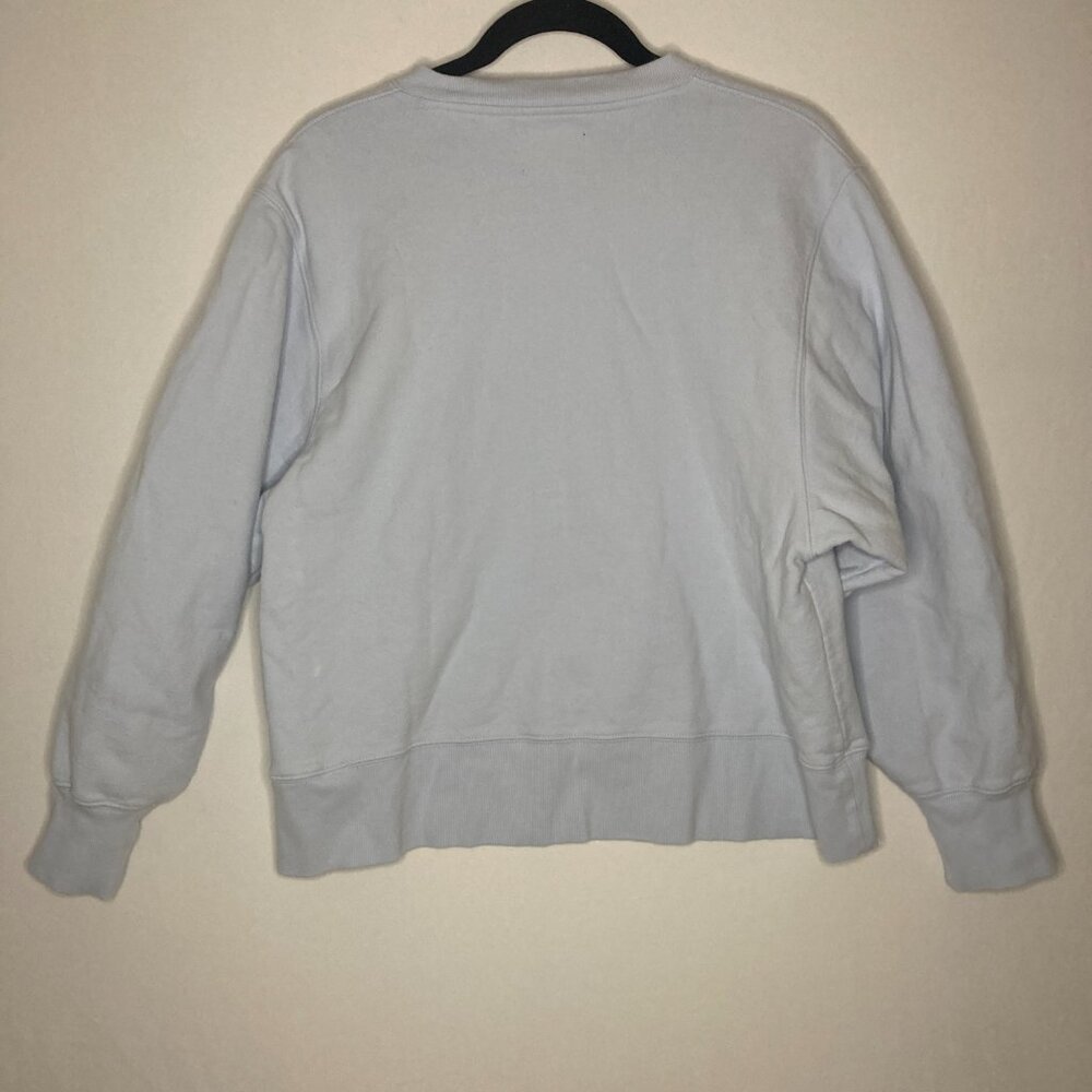 AYR All Year Round The Sweatshirt Crewneck Light Blue Small **FLAW** 100% Cotton - Picture 7 of 12